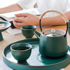 松绿石茶具套装礼盒6件装  茶壶 日式茶壶 煮茶壶 泡茶壶 家用 古朴粗陶 色泽细腻 摩登主妇 包邮 商品缩略图2
