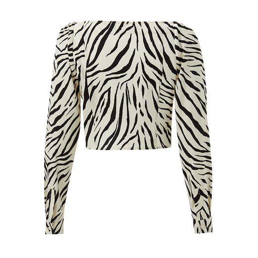 VIMAGE纬漫纪夏季新款宽松印花舒适衬衫女衬衣长袖小上衣V1509131 商品图5