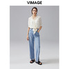 VIMAGE纬漫纪夏季新款时尚百搭纯色系带小上衣V1513130 商品缩略图1