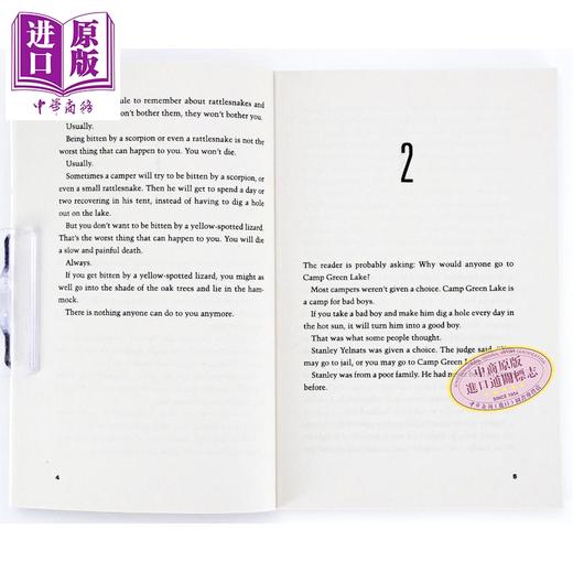 【中商原版】纽伯瑞获奖儿童文学英文书5册 夏洛特的网Charlottes web 时间的皱纹Wrinkle in Time 数星星傻狗温迪克 Holes洞 商品图5