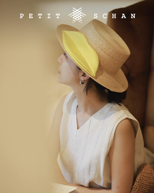 PETIT SCHAN小闪 #028 Jane’s lips 么么哒 日本进口真丝缎立体嘴唇极细麦杆法式平顶草帽 商品图11
