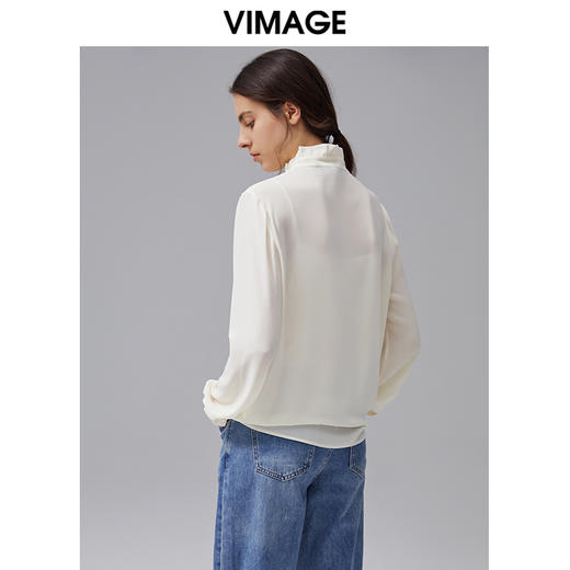 VIMAGE纬漫纪春夏季新款文艺气质通勤薄款衬衫上衣女V1509127 商品图3