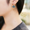 SpoiledBart Jewelry 进口14注金 原创设计 天然托帕石 银杏叶耳钉 商品缩略图2