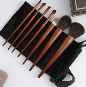 【美妆工具】*玛琪娜7支梨花木化妆刷套