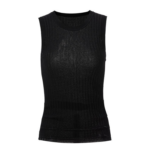 VIMAGE纬漫纪夏季新款纯色圆领宽带无袖内搭显瘦上衣针织衫V1501118 商品图5