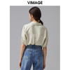 VIMAGE纬漫纪夏季新款通勤百搭时尚泡泡袖T恤衬衫上衣V1509133 商品缩略图3