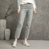 Famecoco范可儿刺绣牛仔裤女秋直筒设计感长裤F216GA009 商品缩略图1