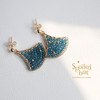 SpoiledBart Jewelry 进口14注金 原创设计 天然托帕石 银杏叶耳钉 商品缩略图1