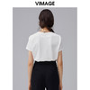 VIMAGE纬漫纪夏季新款简约舒适轻薄透气印花显瘦T恤上衣女V1502119 商品缩略图3