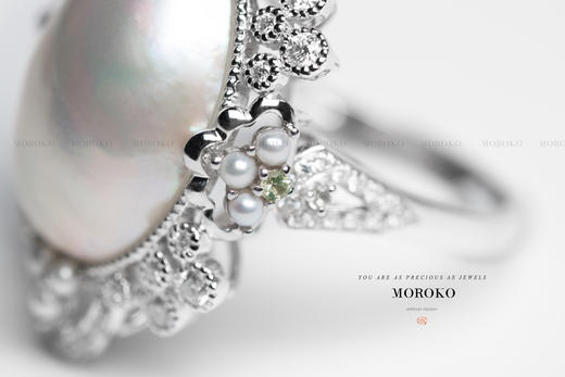 哥特·椭圆马贝珍珠 | 设计戒 商品图4