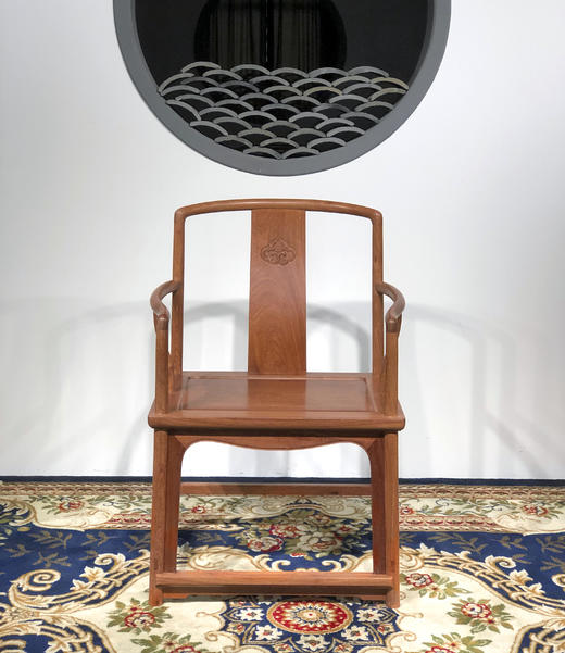 红桥红  家具严选  缅甸花梨（大果紫檀）【嘉木堂 矮靠背 南官帽椅三件套】 商品图5
