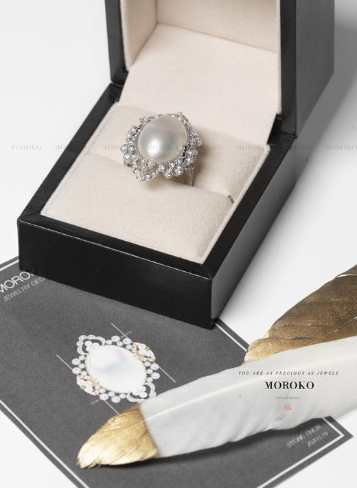 哥特·椭圆马贝珍珠 | 设计戒 商品图6