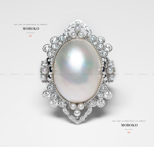 哥特·椭圆马贝珍珠 | 设计戒 商品图2