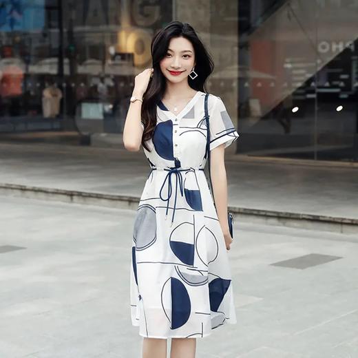 ZQ91 连衣裙女夏2021年新款休闲气质修身法式裙子雪纺碎花裙 商品图4