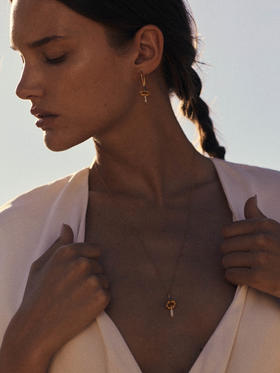 订购10周到｜Parel Parel-Morning Glory-牵牛花 珍珠 耳环［波兰设计师］