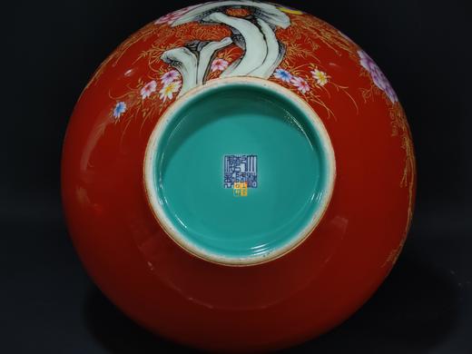余志强：矾红描金花开富贵天球瓶 商品图4