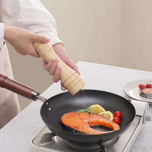 日本极牌RIVERLIGHT原装进口煎炒菜铁锅两件套神炒33 商品图1