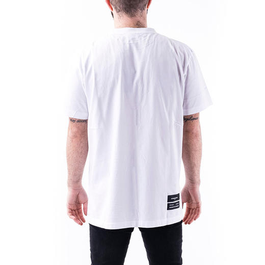 MARCELO BURLON 男士圆领短袖T恤 白色 CMAA018R20JER011 0110 商品图1