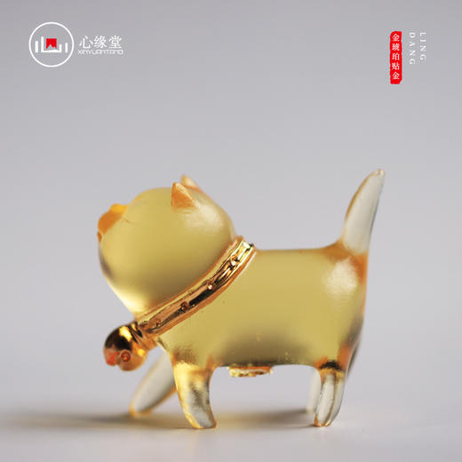 心缘堂琉璃茶器茶具配件【铃铛猫】 香器香插茶席置景 商品图5