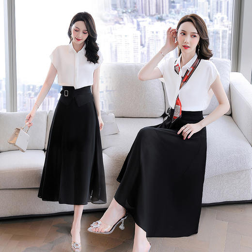 HR WJ90789个性领显瘦高腰休闲两件套 商品图3