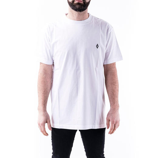 MARCELO BURLON 男士圆领短袖T恤 白色 CMAA018R20JER011 0110 商品图0