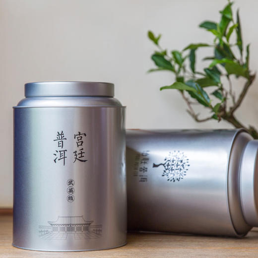 柏联普洱 茶叶 宫廷普洱 武英银罐 景迈普洱生茶散茶 罐装 1000g 商品图1