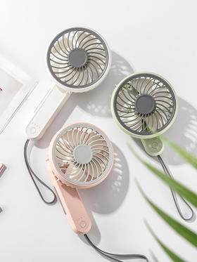 edon爱登小风扇旋转折叠学生宿舍便携手持迷你USB充电户外电风扇