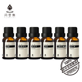 问香集  精油套装6瓶   迷迭香（马鞭草）/ 柠檬香茅/ 佛手柑/薰衣草/芳樟/ 茶树