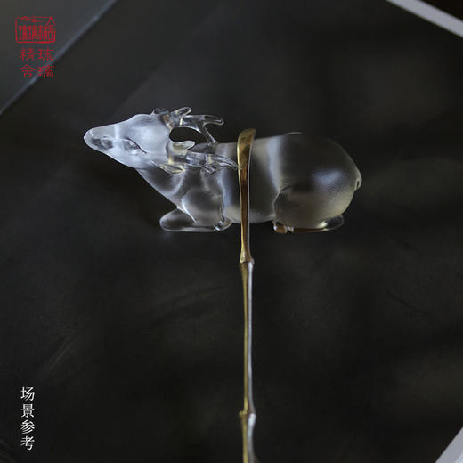 心缘堂【一鹿有你】琉璃茶宠，可做茶宠 茶搁 笔架 摆件 商品图1