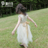 pureshare 女童连衣裙夏季新款蕾丝蓬蓬纱宝宝裙子礼服-杏色蕾丝飘飘裙 商品缩略图0