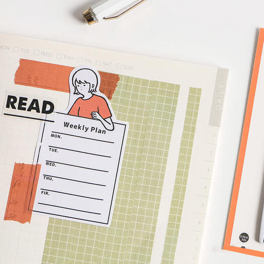 （四色随机发）时间管理者 便利贴 N次贴 手帐拼贴 打底素材纸 商品图5