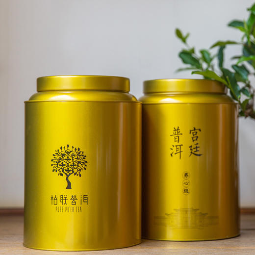 柏联普洱 茶叶 宫廷普洱 养心金罐 枣香普洱熟茶散茶 罐装 900g 商品图1