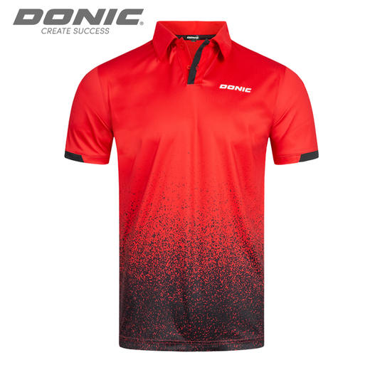 多尼克Donic 83215-218 专业乒乓球运动T恤 红色 翻领T恤 商品图1