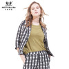 METTE2019夏季新款100%亚麻黑白格子小西装时尚短款百搭商务外套 商品缩略图0