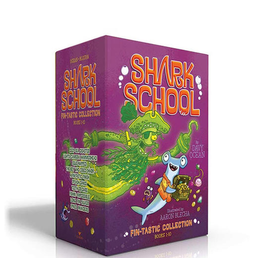 【AR4.1-4.6】Shark School  鲨鱼学校 10册盒装 海洋探险图画章节书 商品图0