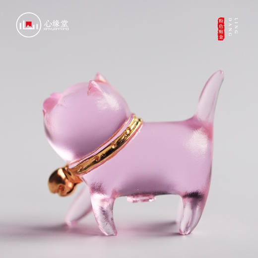 心缘堂琉璃茶器茶具配件【铃铛猫】 香器香插茶席置景 商品图6