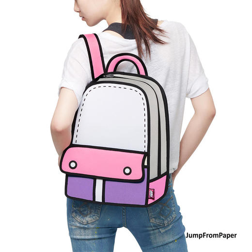 【已下架】积分购 | JumpFromPaper二次元2D运动双肩背包（不支持无理由退换）[福利品] 商品图1