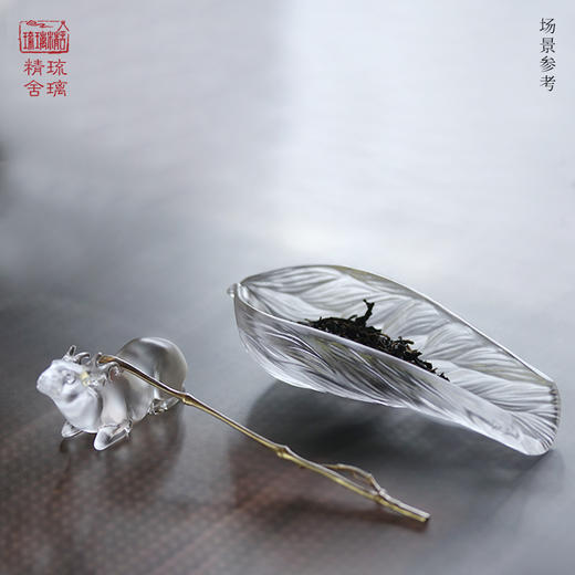 心缘堂【一鹿有你】琉璃茶宠，可做茶宠 茶搁 笔架 摆件 商品图2