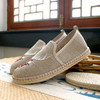 【买麻鞋，雅路人】防脚臭，夏季新款女鞋手工麻鞋时尚刺绣鹿男鞋千层底布鞋1810-10W（注：下单15天发货） 商品缩略图0