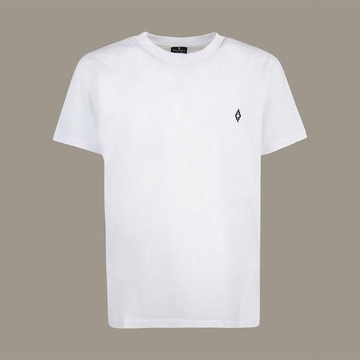 MARCELO BURLON 男士圆领短袖T恤 白色 CMAA018R20JER011 0110 商品图3