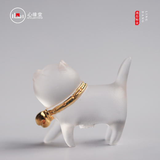 心缘堂琉璃茶器茶具配件【铃铛猫】 香器香插茶席置景 商品图4