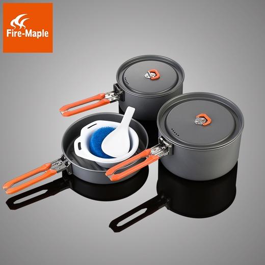 火枫正品盛宴3户外野营2-3人便携套锅炊具锅具 折叠手柄野营锅 商品图1