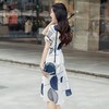 ZQ91 连衣裙女夏2021年新款休闲气质修身法式裙子雪纺碎花裙 商品缩略图2