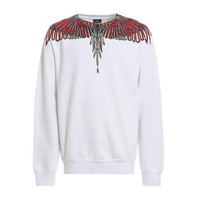 MARCELO BURLON 男士翅膀圆领卫衣 白色 CMBA009F19506005 0188