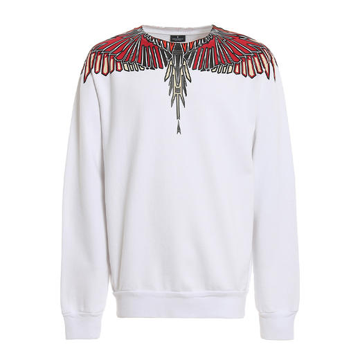 MARCELO BURLON 男士翅膀圆领卫衣 白色 CMBA009F19506005 0188 商品图0