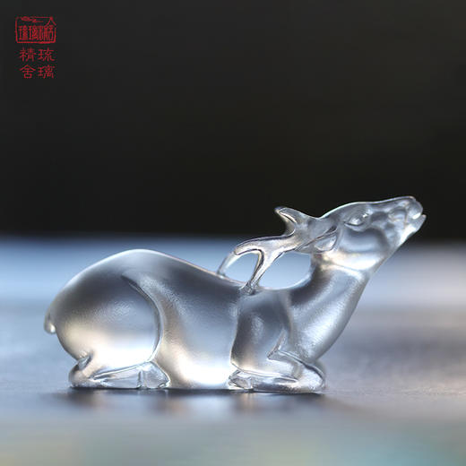 心缘堂【一鹿有你】琉璃茶宠，可做茶宠 茶搁 笔架 摆件 商品图0