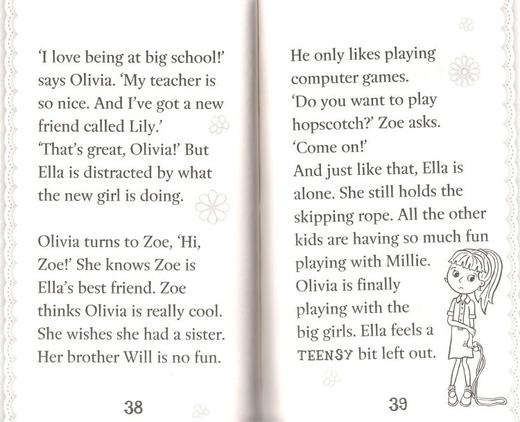 英文原版 Ella and Olivia 姐妹花系列 艾拉和奥利维亚 儿童桥梁章节小说 英语阅读提升 女孩读物 商品图3