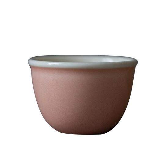 茶香记 景德镇手作颜色釉若粉卷边小缸杯天野造物50ml陶瓷茶杯 商品图4