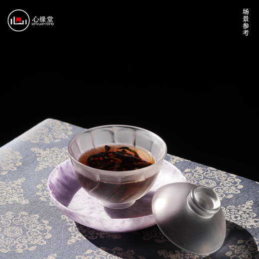 心缘堂琉璃茶器盖碗【花影琉璃盖碗】茶具茶室会所花型形状茶碗 商品图2