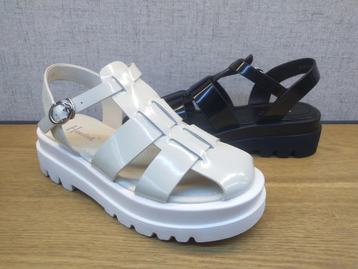 2021夏季新款豪行真皮舒适休闲女鞋21254182厚底露趾韩版大凉正品 商品图3